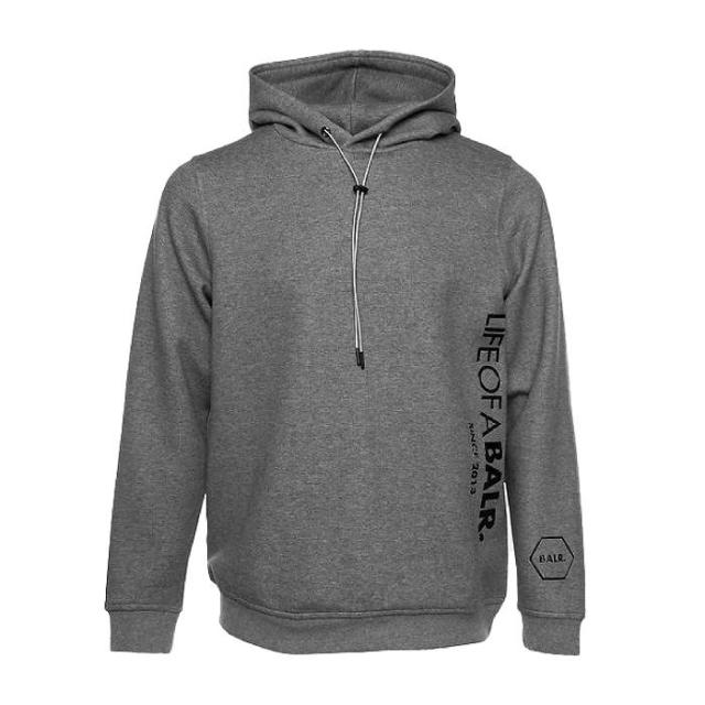 【並行輸入品】BALR. ボーラー CC BALR. STRAIGHT HOODIE B10138 DARK GREY HEATHER フットサル スウェットジャケット_10