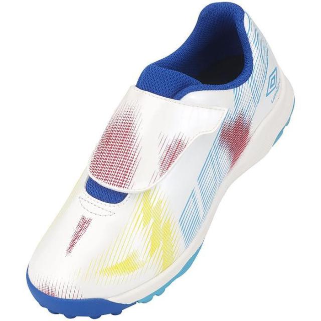 UMBRO アンブロ UF4FCST7J はじめてサッカーシューズ NEO　S.WHITE/C.BLUE/K.RED　ジュニア　ベルクロ　トレーニングシューズの通販は 5,405円