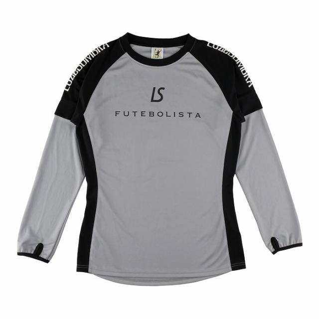 LUZESOMBRA ルースイソンブラ SLIMFIT ATHLETE LONG PRA SHIRT(グレー) L1242001 833GRYBLK フットサル 長袖プラシャツ