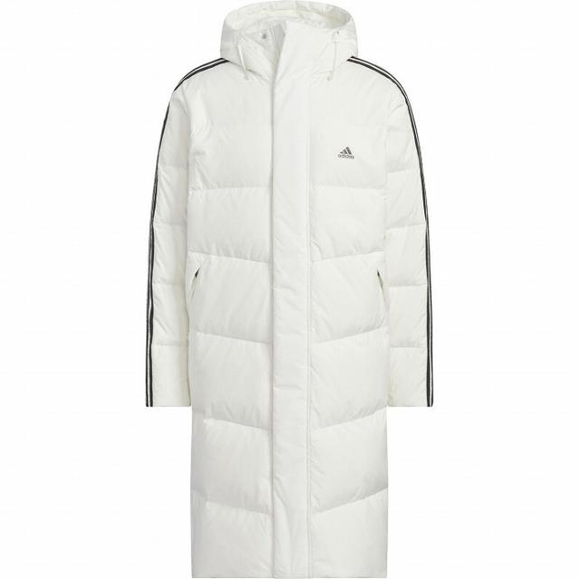 ADIDAS アディダス マストハブ スリーストライプス ロングダウンコート(ホワイト) KWX22 JG5957 ベンチコート