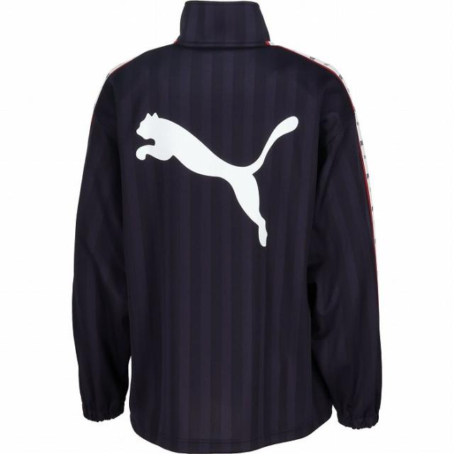 PUMA プーマ SHADOW STRIPE ニットジャケット(ネイビー×ホワイト) 527754 06 トレーニングジャケット_1
