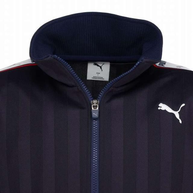 PUMA プーマ SHADOW STRIPE ニットジャケット(ネイビー×ホワイト) 527754 06 トレーニングジャケット_3