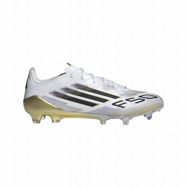 ADIDAS アディダス F50 ELITE FG(ホワイト×ブラック×ゴールド) JH7617 サッカー スパイク 天然芝用_1