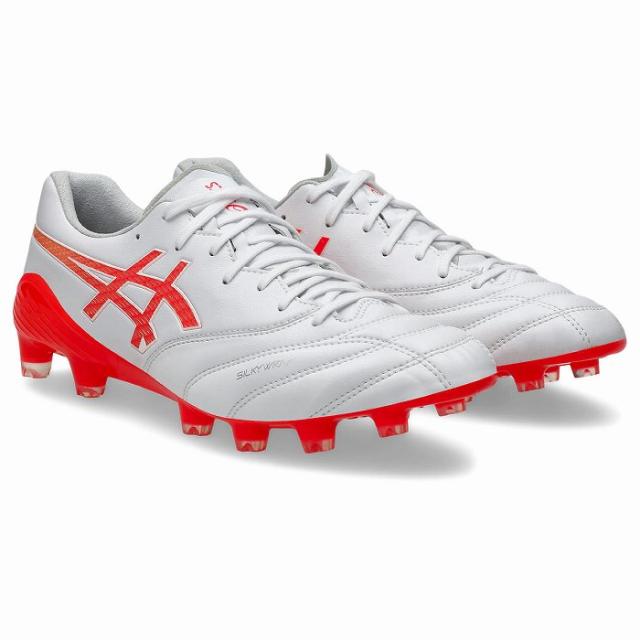 ASICS アシックス DS LIGHT X-FLY 6(ホワイト×フラッシュレッド) 1101A076 101 サッカー スパイク DSライト X-FLY6