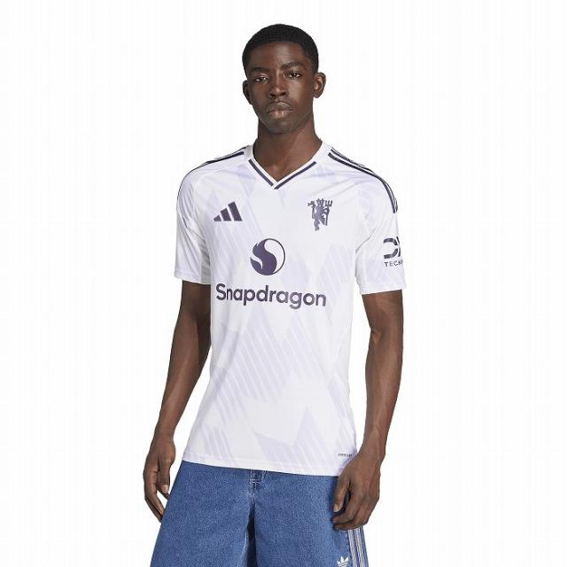 ADIDAS アディダス マンチェスターユナイテッド 25-26 アウェイ 半袖 レプリカ ユニフォームシャツ(ホワイト) KRP02 JI7423