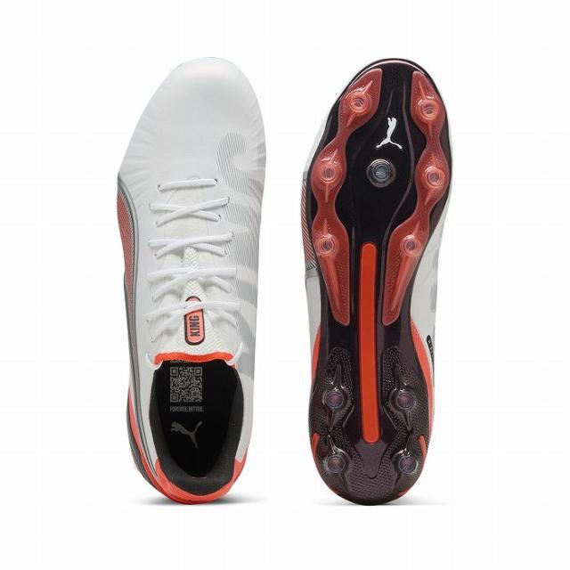 PUMA プーマ キング アルティメット FG/AG(ホワイト×シルバー×オレンジ) 108821 01 サッカー スパイク 天然芝用_5