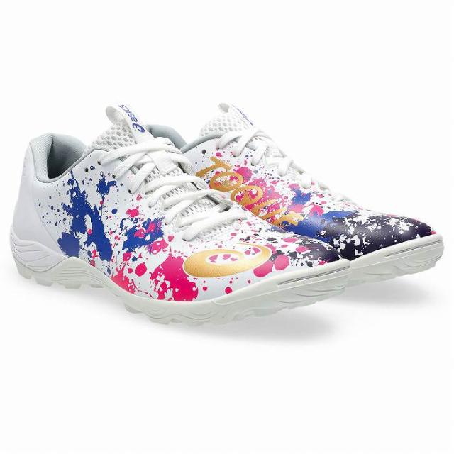 ASICS アシックス TOQUE 8 TF(ホワイト×ピュアゴールド) 1113A045 101 フットサル 人工芝シューズ トッキ
