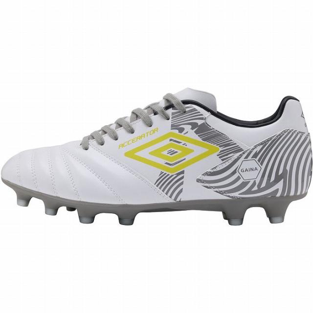 UMBRO アンブロ アクセレイター +GAINA HG(ホワイト×イエロー) UF6SCSB2M WHYL サッカー スパイク ACCERATOR_1