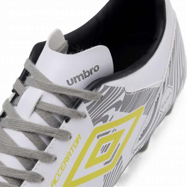 UMBRO アンブロ アクセレイター +GAINA HG(ホワイト×イエロー) UF6SCSB2M WHYL サッカー スパイク ACCERATOR_6