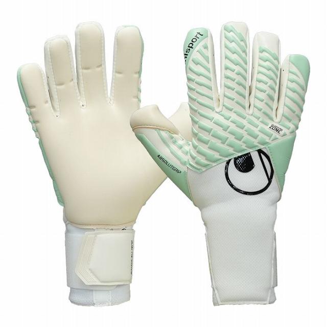 UHLSPORT ウールシュポルト ファングマシーネ アブソルートグリップ タイト ハーフネガティブ(ホワイト×ミント) 1011398 01