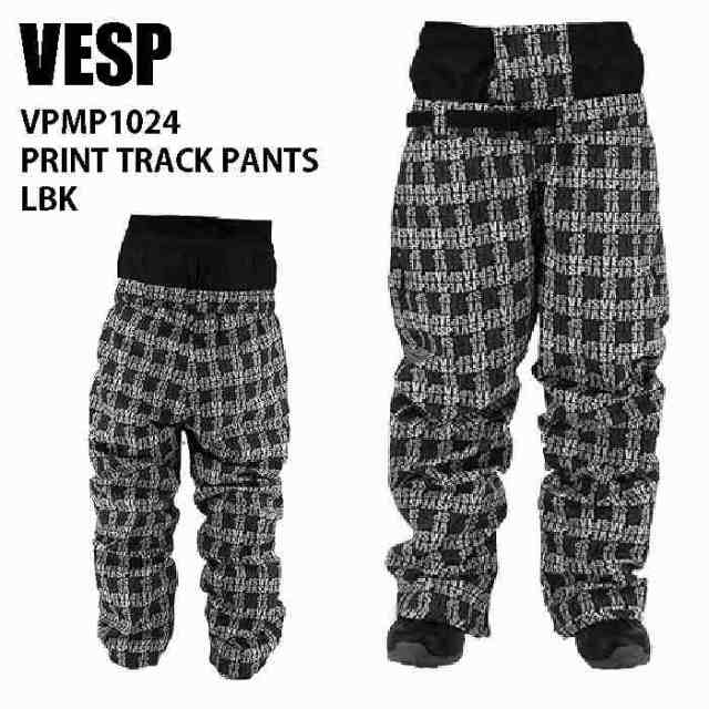 VESP べスプ ウェア VPMP1024 PRINT TRACK PANTS 22-23 LBK メンズ トラック パンツ スノーボード