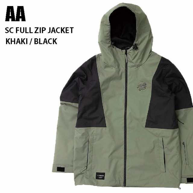 AA ダブルエー ウェア SC FULLZIP JACKET 22-23 KHAKI/BLACK メンズ ジャケット スノーボード