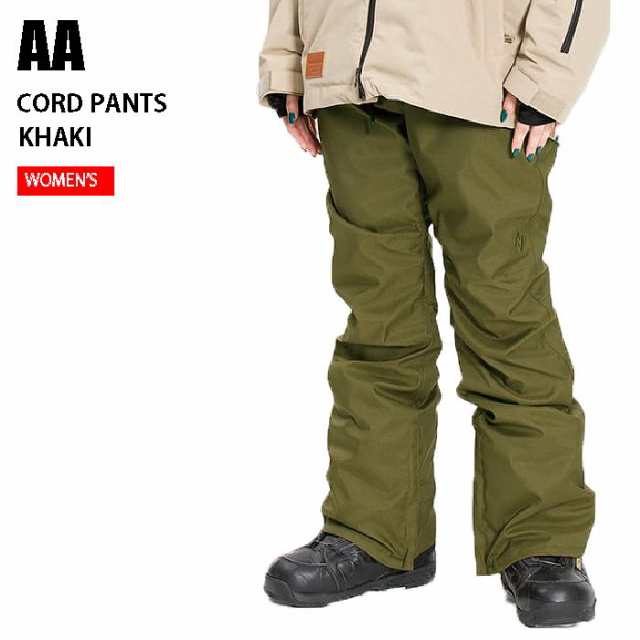 AA ダブルエー ウェア CORD PANTS 22-23 KHAKI レディース パンツ スノーボード