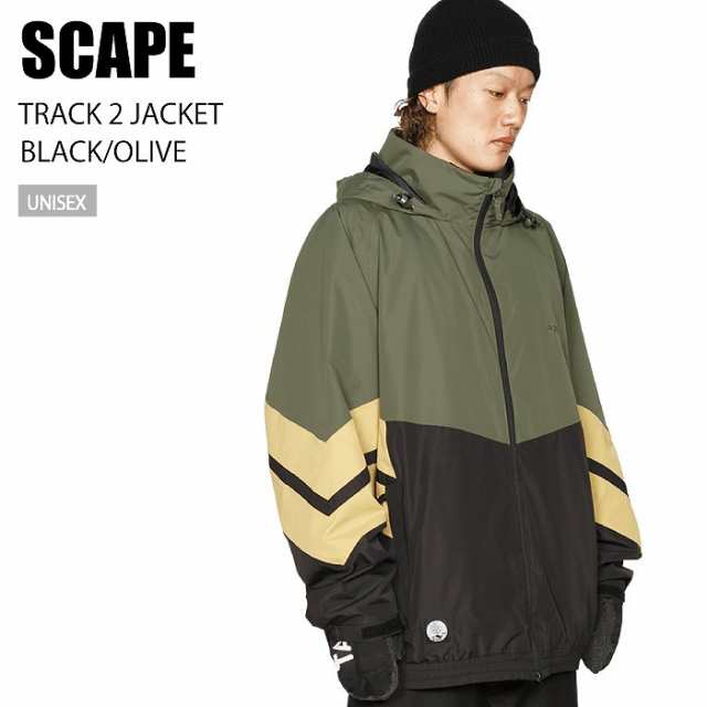 SCAPE エスケープ ウェア TRACK 2 JACKET 22-23 BLACK/OLIVE メンズ レディース ジャケット スノーボード