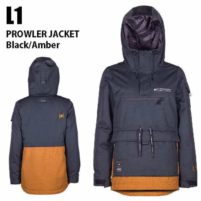 L1 エルワン ウェア PROWLER JACKET 22-23 BLACK/AMBER レディース ジャケット プルオーバー スノーボード