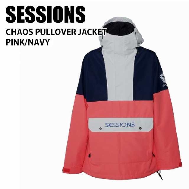 SESSIONS セッションズ ウェア CHAOS PULLOVER JACKET 22-23 PINK/NAVY メンズ ジャケット スノーボード