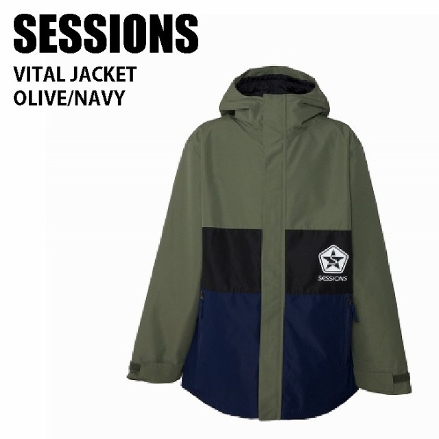 SESSIONS セッションズ ウェア VITAL JACKET 22-23 OLIVE/NAVY メンズ ジャケット スノーボード