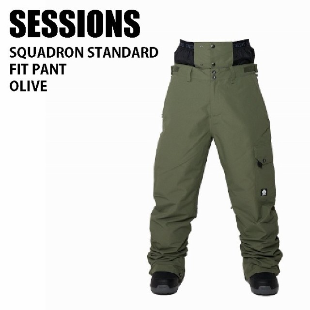 SESSIONS セッションズ ウェア SQUADRON STANDARD FIT PANT 22-23 OLIVE メンズ パンツ スノーボード