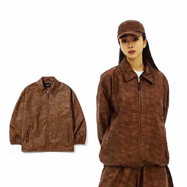 BSRABBIT ビエスラビット ウェア DSXBS LOGO LEATHER JKT 23-24 BROWN メンズ レディース ジャケット スノーボード 韓国