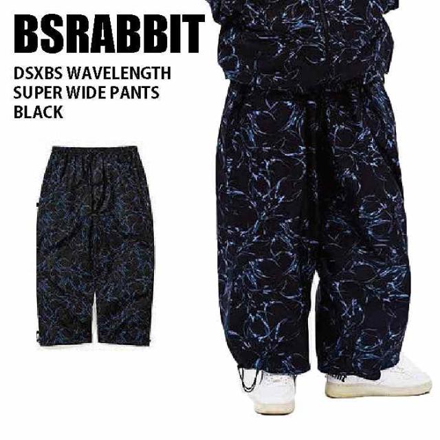 BSRABBIT ビエスラビット ウェア DSXBS WAVELENGTH SUPER WIDE PANTS 23-24 BLACK メンズ レディース パンツ スノーボード 韓国の通販は