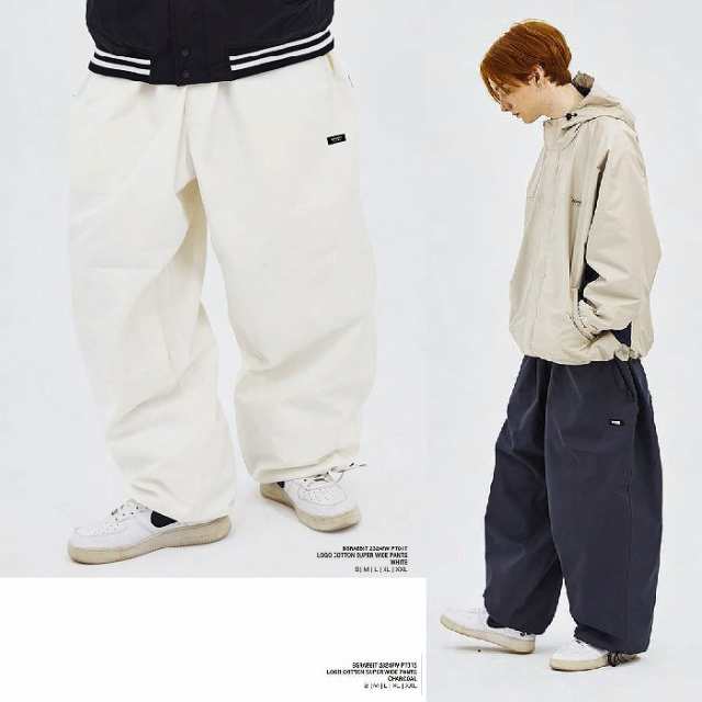 BSRABBIT ビエスラビット ウェア LOGO COTTON SUPER WIDE PANTS 23-24 ...