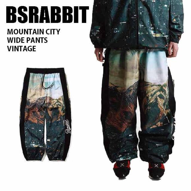 BSRABBIT ビエスラビット ウェア MOUNTAIN CITY WIDE PANTS 23-24 VINTAGE  メンズ レディース パンツ スノーボード 韓国