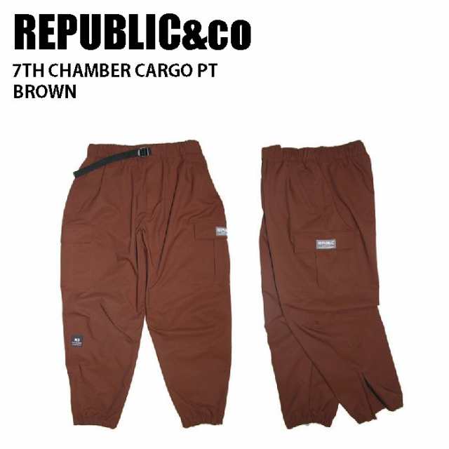 REPUBLIC&CO リパブリック ウェア 7TH CHAMBER CARGO PT 23-24 BROWN メンズ パンツ スノーボード ライトウェア