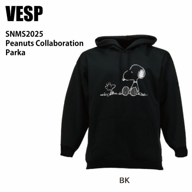 VESP べスプ ウェア SNMS2025 23-24 BK メンズ レディース スエット スノーボード 撥水 耐水 スヌーピー PEANUTS