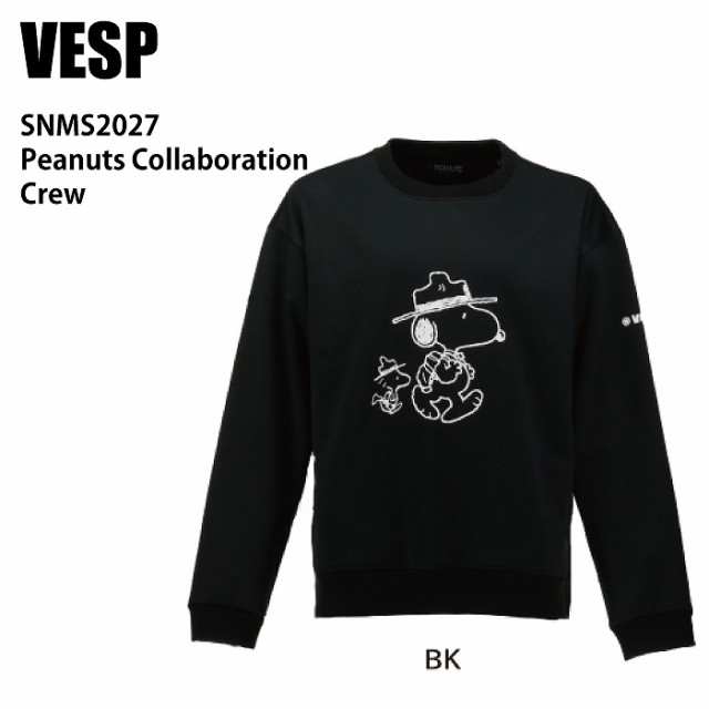 VESP べスプ ウェア SNMS2027 23-24 BK メンズ レディース スエット スノーボード 撥水 耐水 スヌーピー PEANUTS