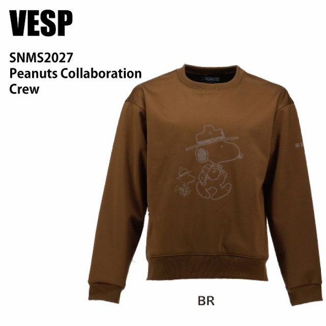 VESP べスプ ウェア SNMS2027 23-24 BR メンズ レディース スエット スノーボード 撥水 耐水 スヌーピー PEANUTS