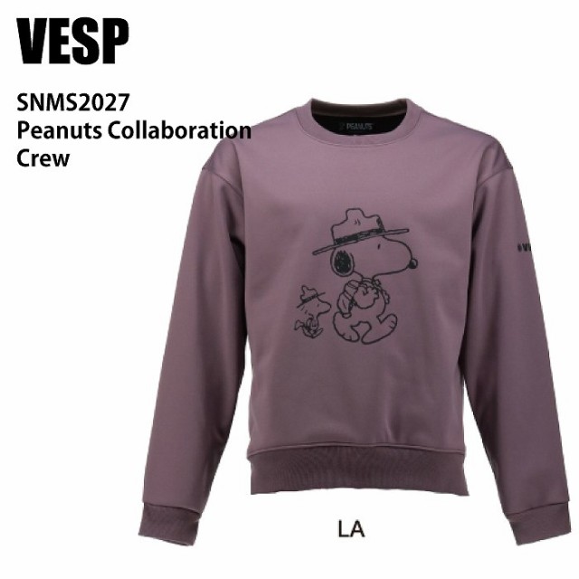 VESP べスプ ウェア SNMS2027 23-24 LA メンズ レディース スエット スノーボード 撥水 耐水 スヌーピー PEANUTS