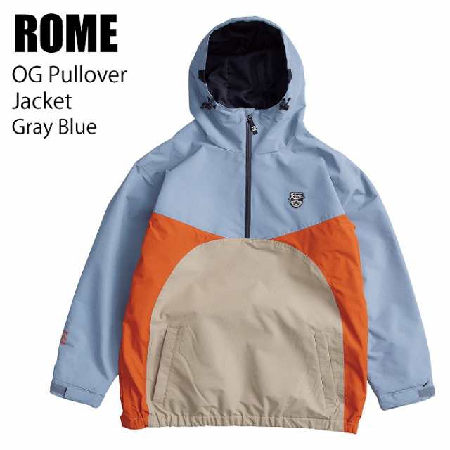 ROME ローム ウェア OG PULLOVER JACKET 23-24 GRAY BLUE メンズ ジャケット スノーボード