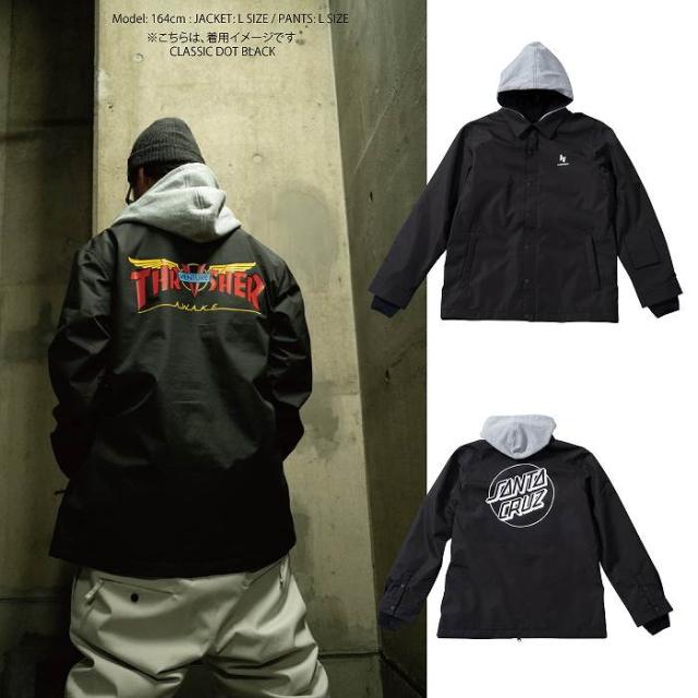 AA ダブルエー ウェア COACH JACKET 23-24 CLASSIC DOT BLACK メンズ