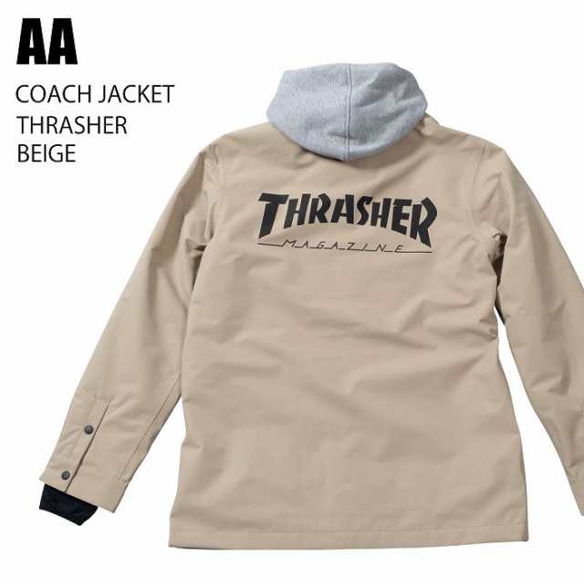 AA ダブルエー ウェア COACH JACKET 23-24 THRASHER BEIGE メンズ ジャケット スノーボード