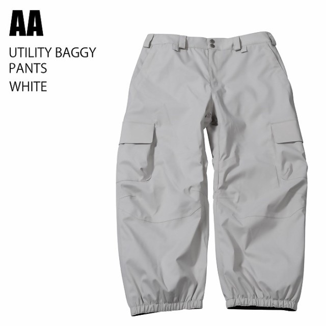 AA ダブルエー ウェア UTILITY BAGGY PANTS 23-24 WHITE UMISEX メンズ パンツ スノーボード