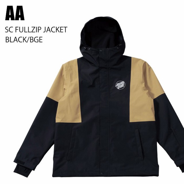 AA ダブルエー ウェア SC FULLZIP JACKET 23-24 BLACK/BGE UMISEX メンズ ジャケット スノーボード