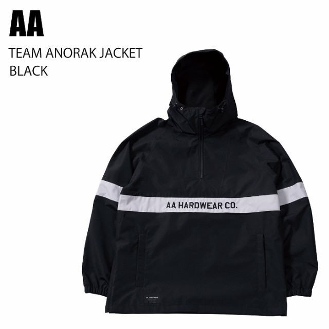 AA ダブルエー ウェア TEAM ANORAK JACKET 23-24 BLACK UMISEX メンズ ジャケット スノーボード