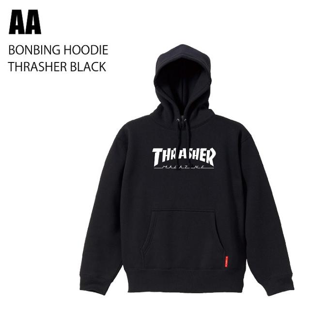 AA ダブルエー ウェア BONDING HOODIE  23-24 THRASHER BLACK UNISEX メンズ スウェット スノーボード 耐水 撥水 ライトウエアの通販は