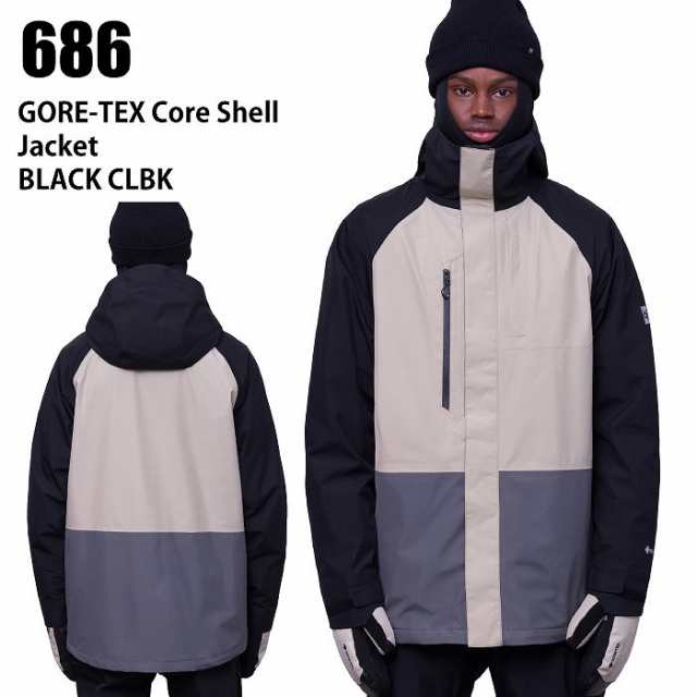 686 シックスエイトシックス ウェア GORE-TEX CORE SHELL JKT 23-24 BLACK CLBK メンズ ジャケット スノーボード ロクハチ