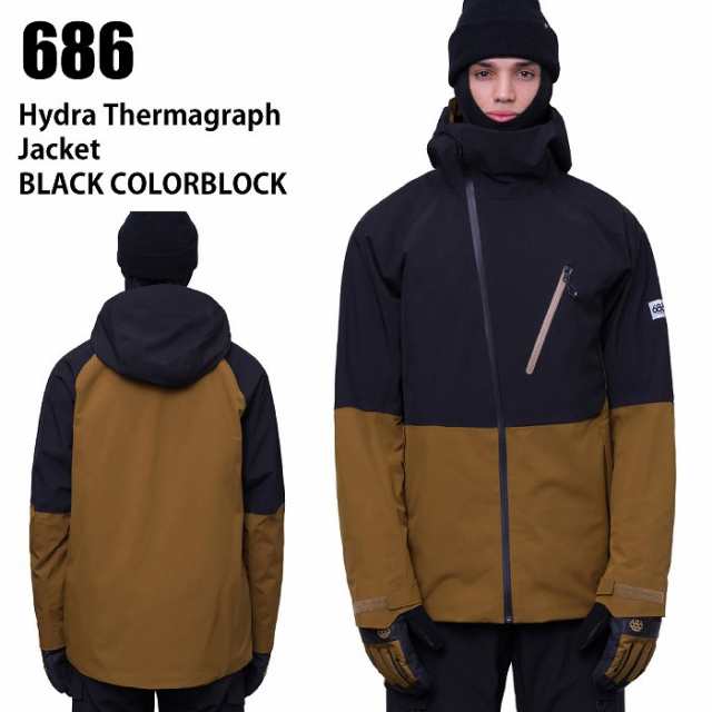 686 シックスエイトシックス ウェア HYDRA THERMAGRAPH JKT 23-24 BLACK CLBK メンズ ジャケット スノーボード ロクハチ