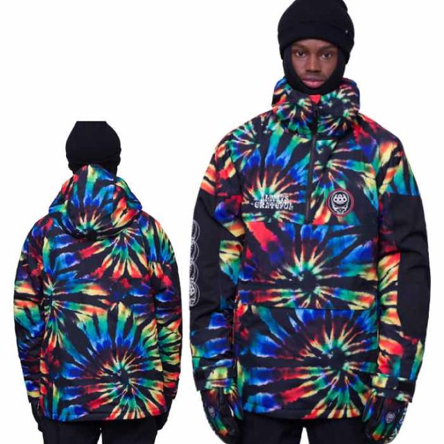 686 シックスエイトシックス ウェア RENEWAL INS ANORAK 23-24 GRATEFUL DEAD BLK TIE DYE メンズ ジャケット スノーボード ロクハチ 686 シックスエイトシックス ウェア RENEWAL INS ANORAK 23-24