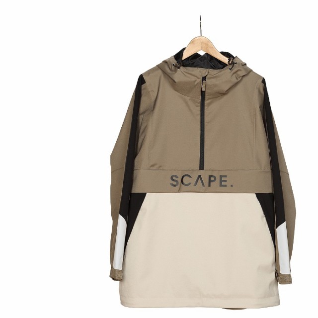 SCAPE エスケープ ウェア ANORAK 23-24 KHAKI/IVORY UNISEX メンズ ジャケット スノーボード