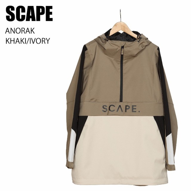 SCAPE エスケープ ウェア ANORAK 23-24 KHAKI/IVORY UNISEX メンズ ジャケット スノーボード