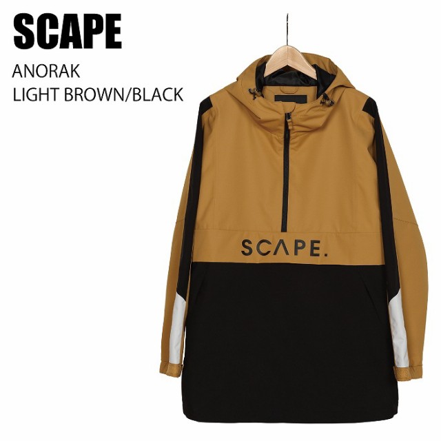 SCAPE エスケープ ウェア ANORAK 23-24 LIGHT BROWN/BLACK UNISEX メンズ ジャケット スノーボード