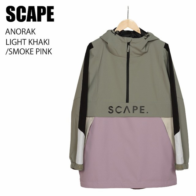 SCAPE エスケープ ウェア ANORAK 23-24 LIGHT KHAKI/SMOKE PINK UNISEX メンズ ジャケット スノーボード