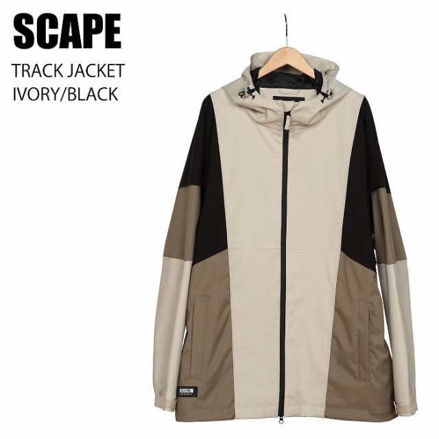 SCAPE エスケープ ウェア TRACK JACKET 23-24 IVORY/BLACK UNISEX メンズ ジャケット スノーボード