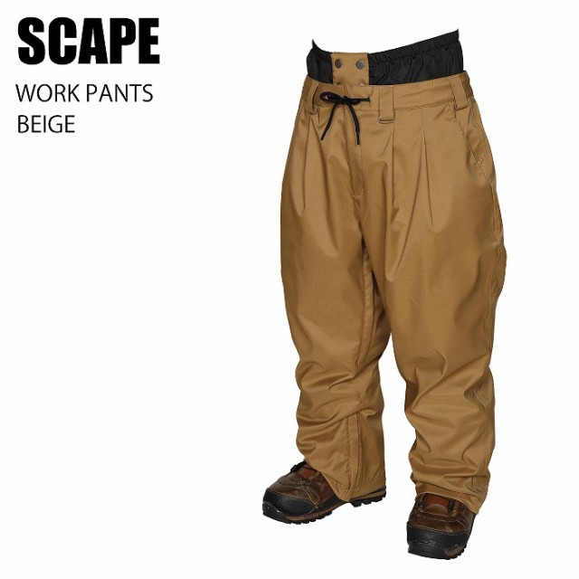 SCAPE エスケープ ウェア WORK PANTS 23-24 BEIGE UNISEX メンズ パンツ スノーボード