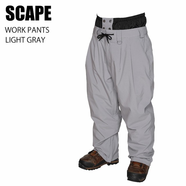 SCAPE エスケープ ウェア WORK PANTS 23-24 LIGHT GRAY UNISEX メンズ パンツ スノーボード