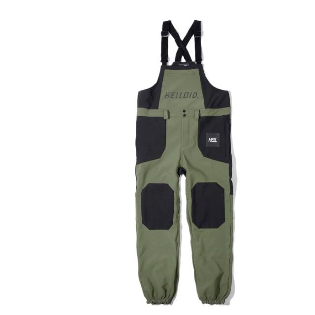 HELLOID ヘルロイド　スノーボード ビブ パン HELLOID ヘルロイド ウェア 22HEL-40 SOFTSHELL BIB PANTS 22-23 OLIVE