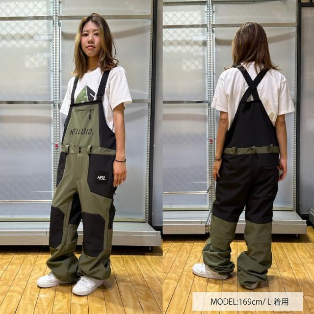 HELLOID ヘルロイド　スノーボード ビブ パン HELLOID ヘルロイド ウェア 22HEL-40 SOFTSHELL BIB PANTS 22-23 OLIVE